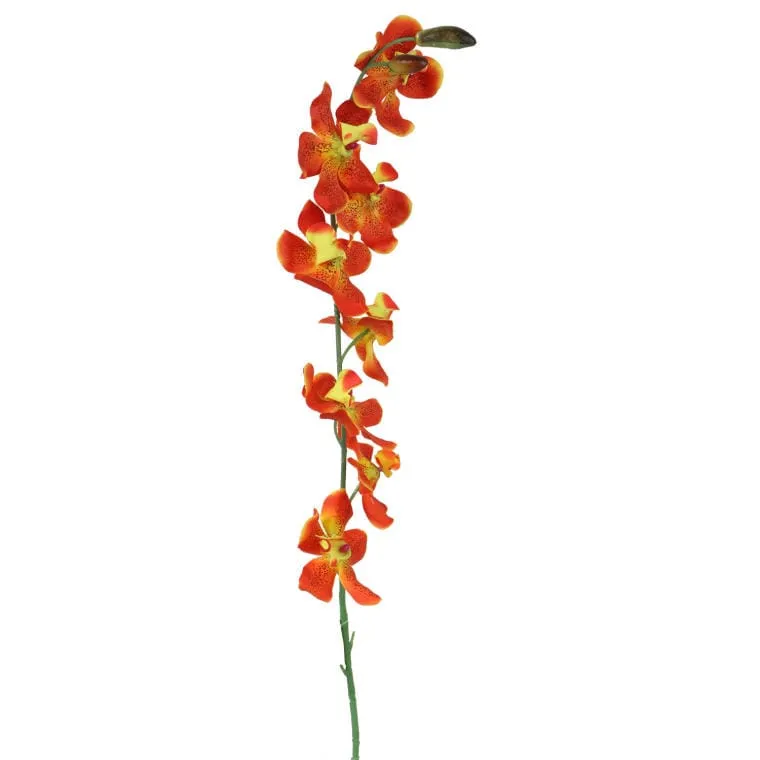 Gałązka Storczyka W Kolorze Pomarańczowym 70 cm