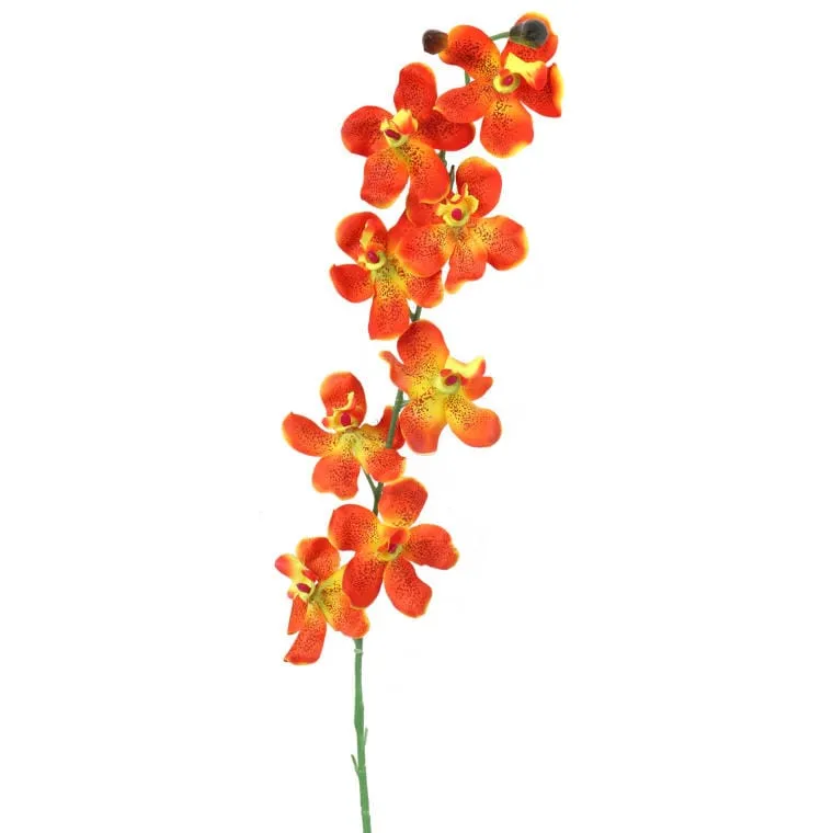 Gałązka Storczyka W Kolorze Pomarańczowym 70 cm
