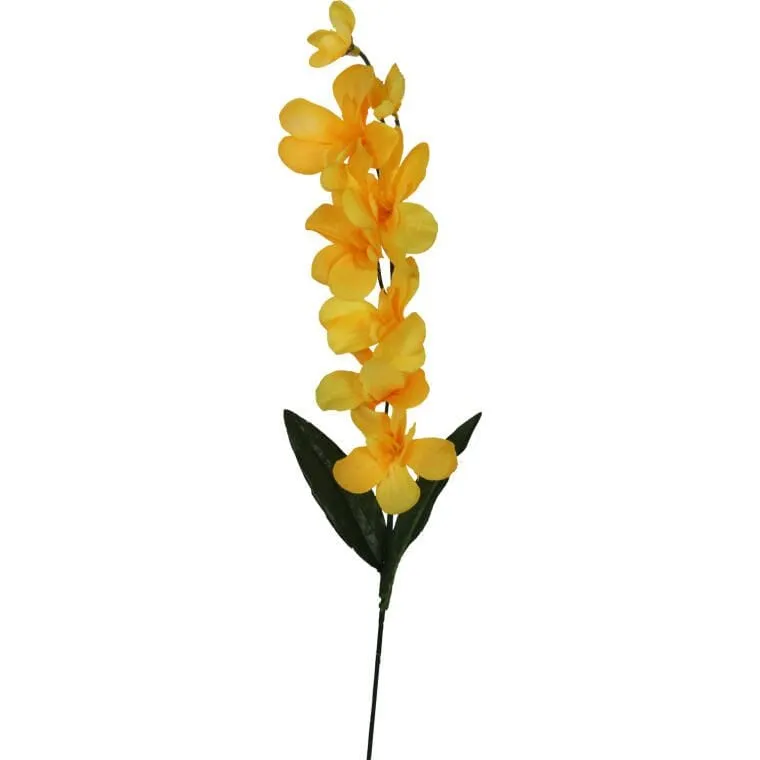 Storczyk Gałązka Kolor Ciemno 66 cm - Żółta