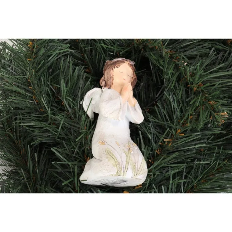 Anioł Klęczący 11 cm - Biały