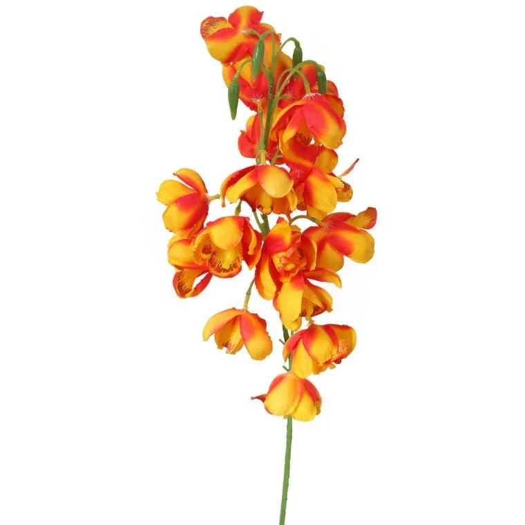 Gałązka Storczyka Dzwonkowatego W Kolorze Pomarańczowym 84 cm