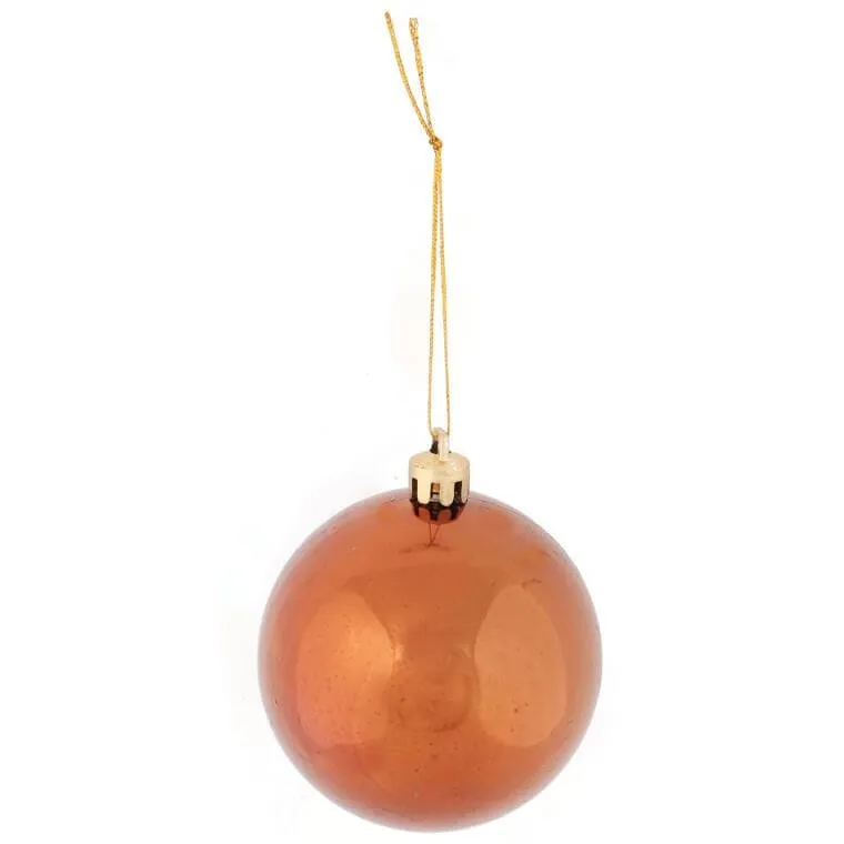 Zestaw Eleganckich Bombek Plastikowych W Kolorze Złotym I Brązowym - 24 Sztuki, 8 cm