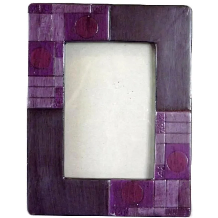 Fioletowa Ceramiczna Ramka Na Zdjęcie 23x18cm - Kolekcja Stojących Ramek