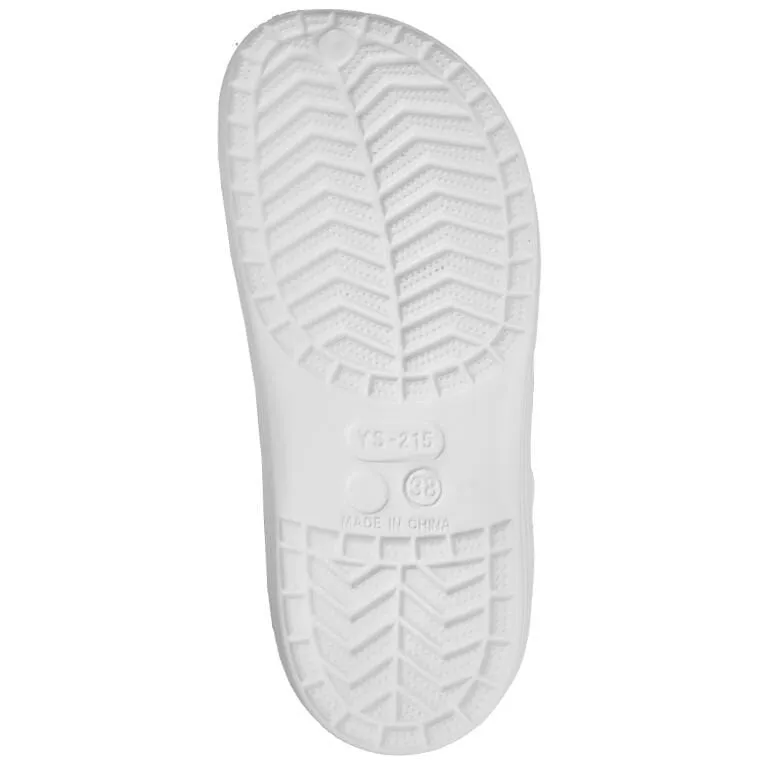 DAMSKIE KLAPKI Ogrodowe/Basenowe Buty LEKKIE Chodaki PIANKOWE BIAŁE/37