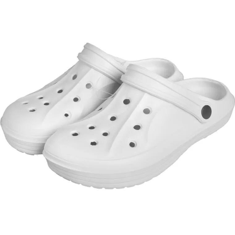 DAMSKIE KLAPKI Ogrodowe/Basenowe Buty LEKKIE Chodaki PIANKOWE BIAŁE/37