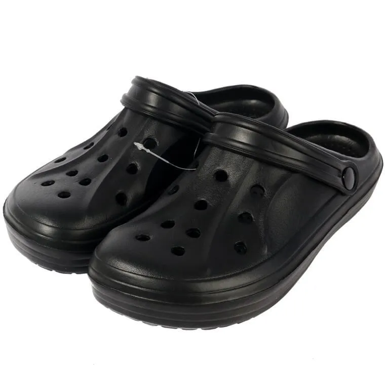 MĘSKIE KLAPKI Ogrodowe/Basenowe Buty LEKKIE Chodaki PIANKOWE 43 - CZARNE