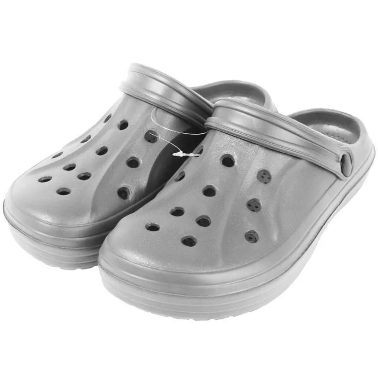 MĘSKIE KLAPKI Ogrodowe/Basenowe Buty LEKKIE Chodaki PIANKOWE 40 - SZARE