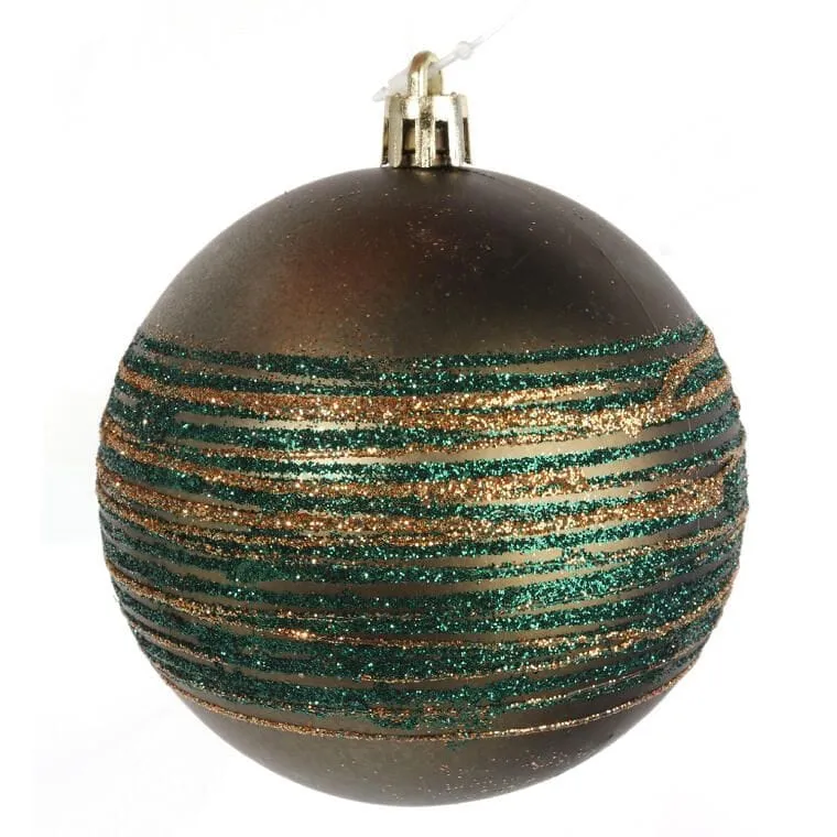 Bombki Plastikowe 12 szt 8cm Mix Kolor - Zielony