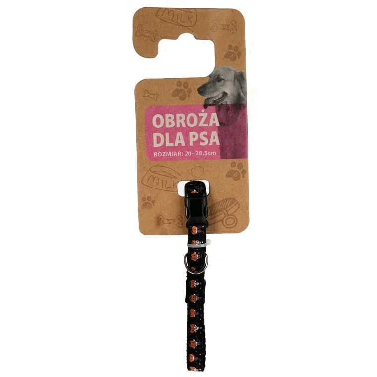 Obroża Ze Wzorem HALLOWEEN - Czarna