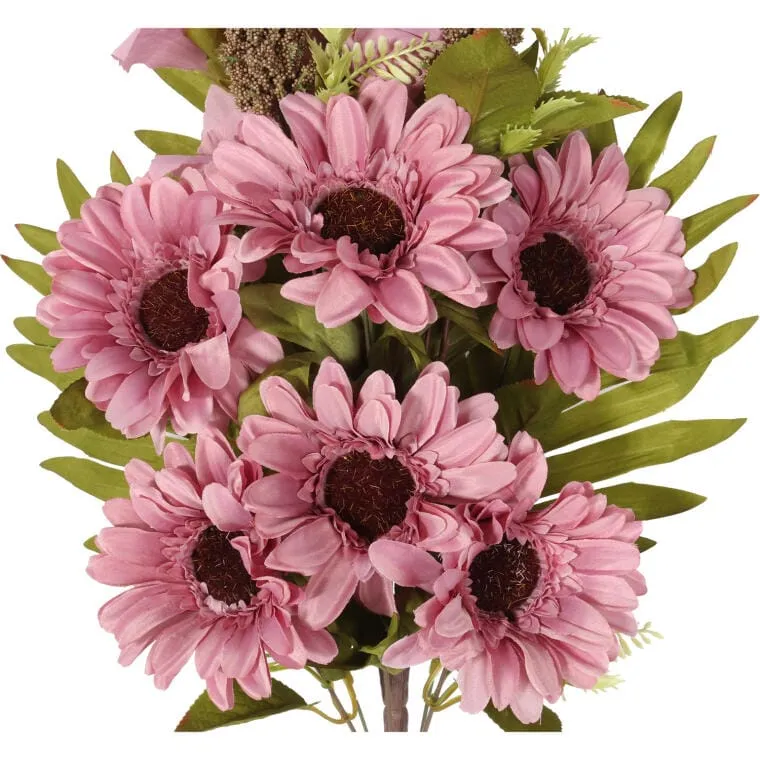 Bukiet Płaska Wiązanka Nagrobna Mix Gladioli I Gerber 68cm - Fioletowa