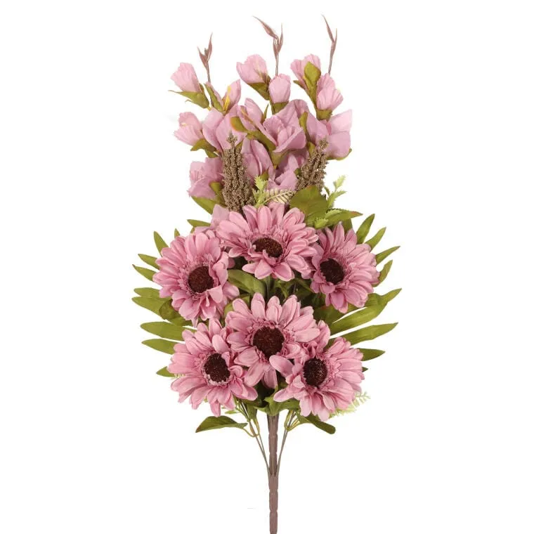 Bukiet Płaska Wiązanka Nagrobna Mix Gladioli I Gerber 68cm - Fioletowa