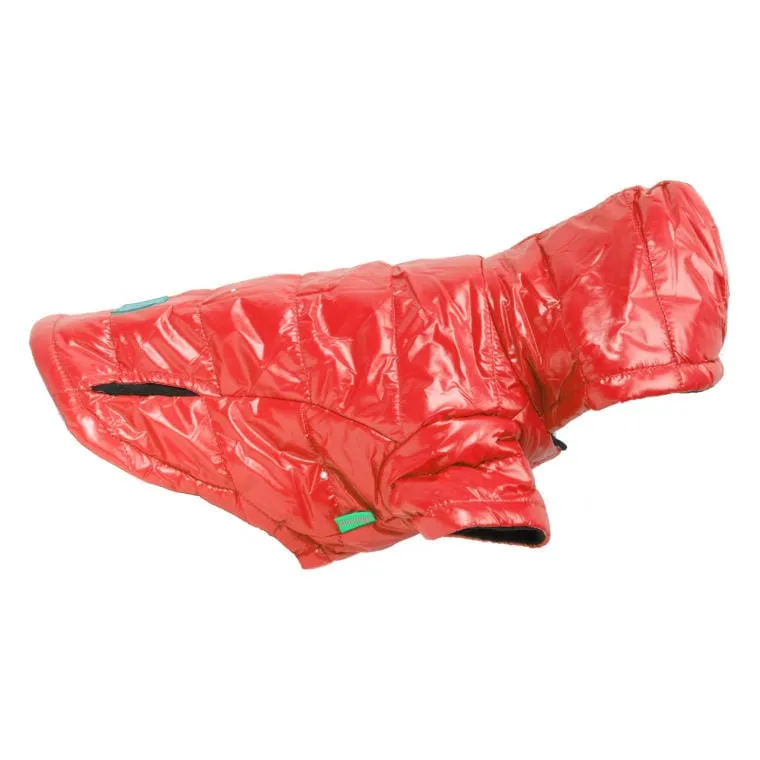 Kurtka Ochronna Dla Psa XL Wodoodporna I Termoizolacyjna - Czerwono-Czarna