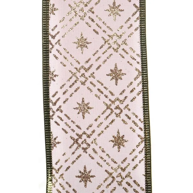 Wstążka Dekoracyjna 6.5 cm Na Szpuli - Bordowa