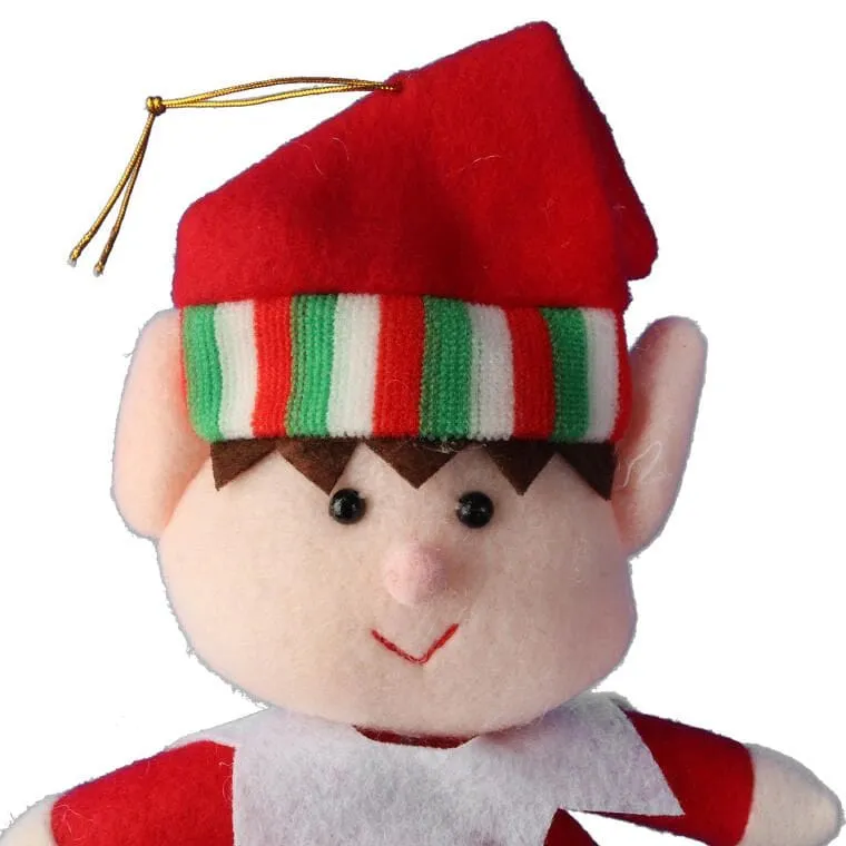 Elf Bożonarodzeniowy Do Zawieszenia 30 cm - Czerwony