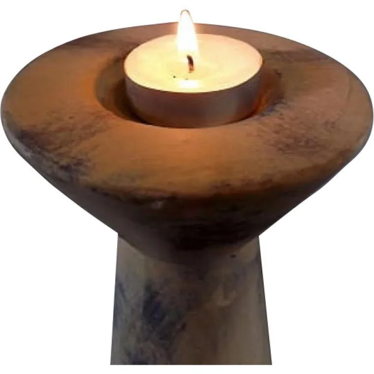 Świecznik Ceramiczny O Efekcie Starości 20x9 cm