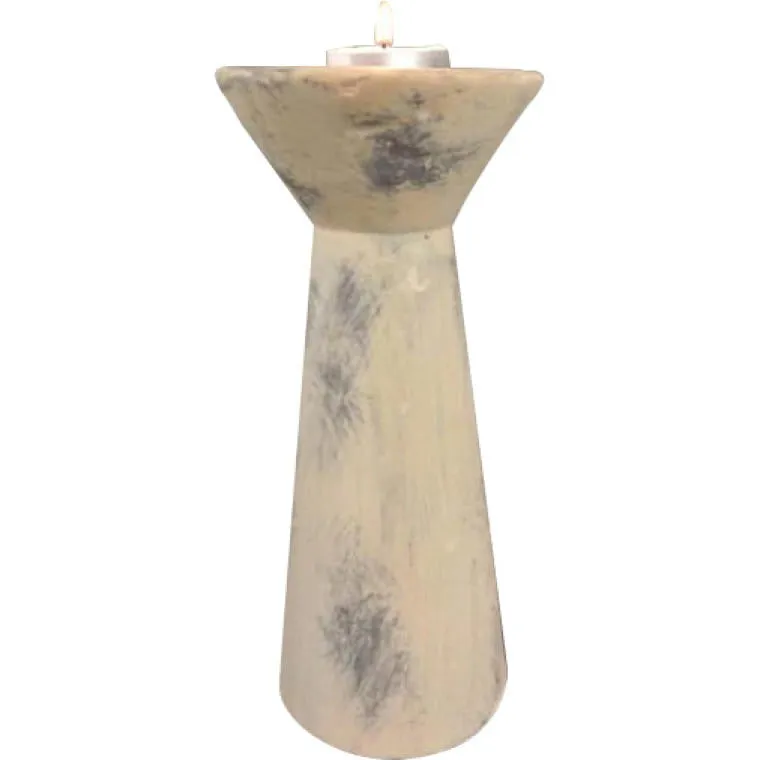 Świecznik Ceramiczny O Efekcie Starości 20x9 cm