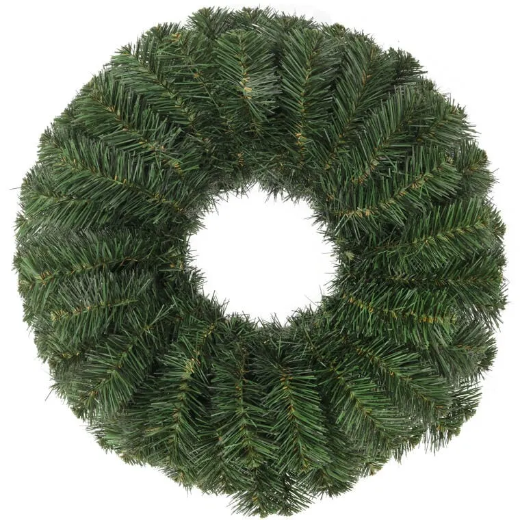 Wianek Z Choinki Naturalnej Średnica 45 cm - Zielony, Modelowany