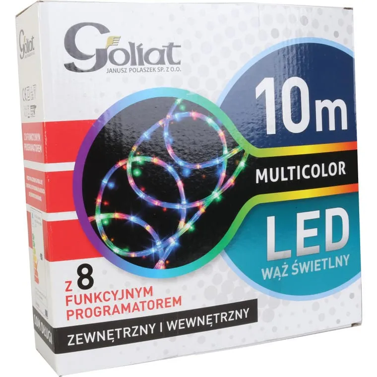 Wąż Świetlny LED Multikolor Z Programatorem 10 m - Elastyczna Dekoracja Wnętrz I Ogrodów