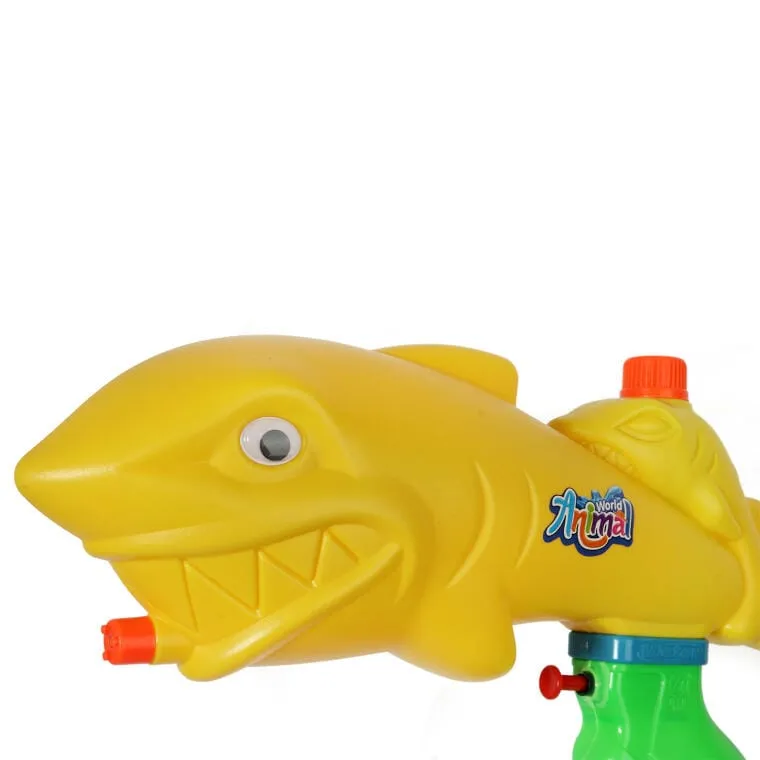 Pistolet Wodny Rekin 29cm Z Odwrotnym Pojemnikiem Na Wodę - Żółty