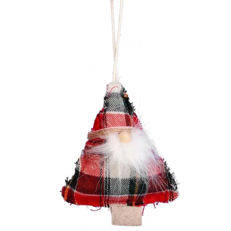 Ozdoba Bożonarodzeniowa Zawieszka Z Materiału 12 cm - Czerwona