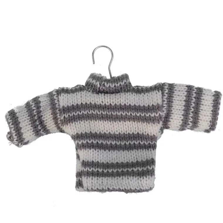 Ozdoba Bożonarodzeniowa Zawieszka SWETEREK Z Materiału 13x9cm - SZARY