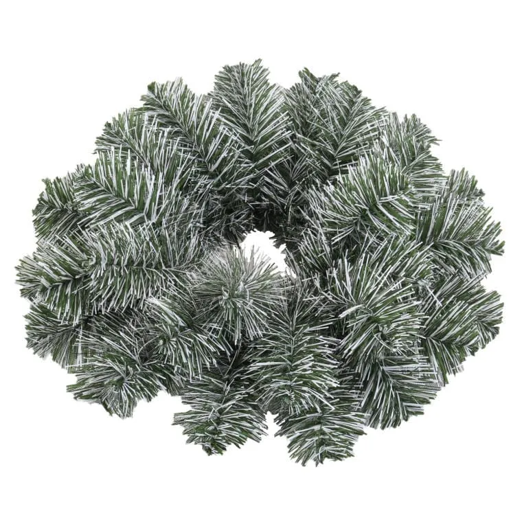 Wianek Świerkowy POLSKI Zielono Biały 30 cm