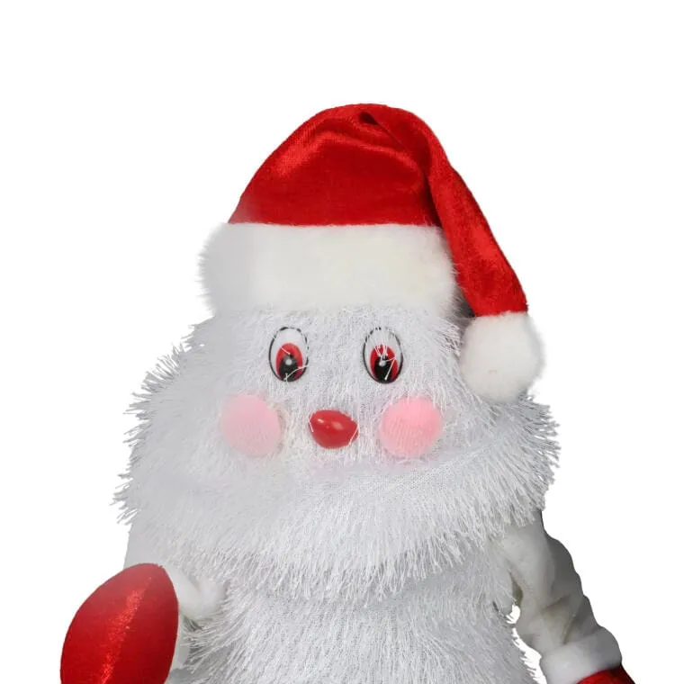Choinka Mikołajkowa Z LED Tańcząca W Rytmie Muzyki, Biała, 25 cm