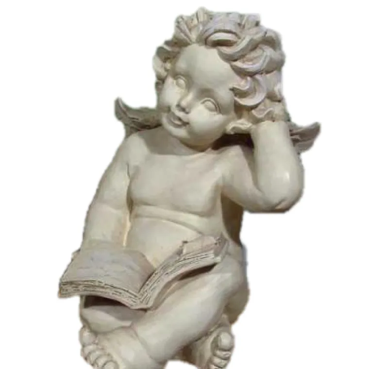 Klęczący Anioł Z Książką W Kolorze Kremowym 33x25x37 cm