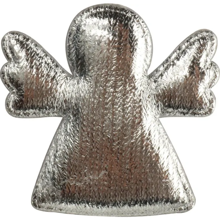 Komplet 6 Srebrnych Naklejek Aniołków O Wielkości 4 cm