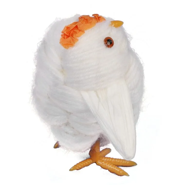 Kurczak Z Wełny Figurka 10cm Wielkanoc - Biała
