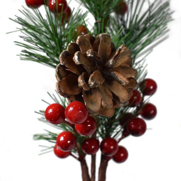 Gałązka Jarzębiny Z Szyszką, Wysokość 65cm