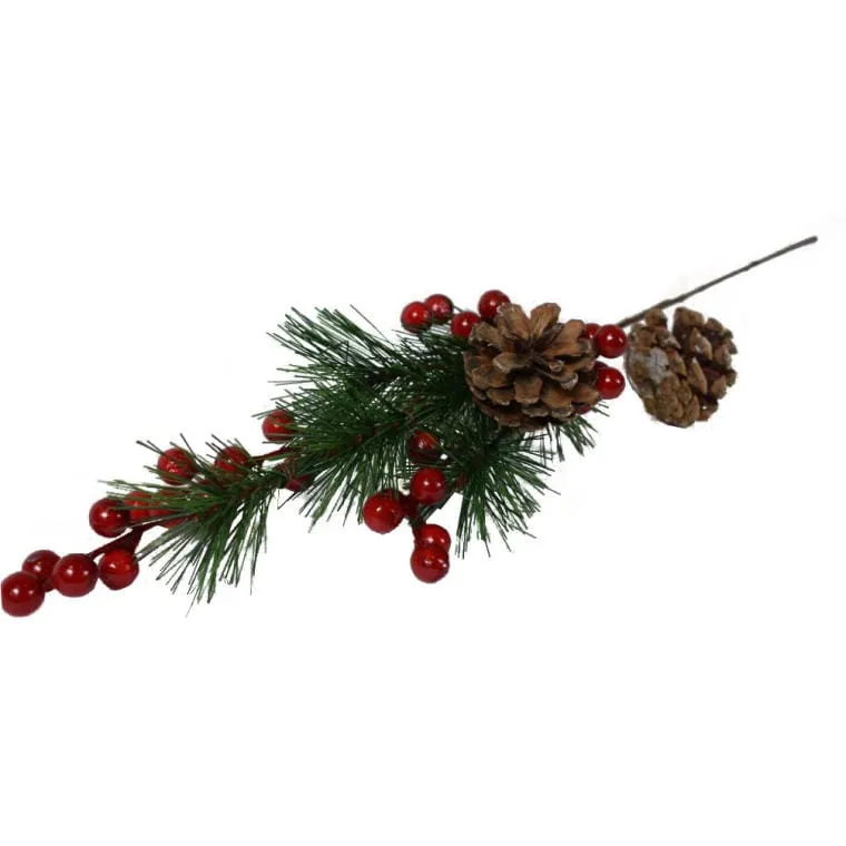 Gałązka Jarzębiny Z Szyszką, Wysokość 65cm