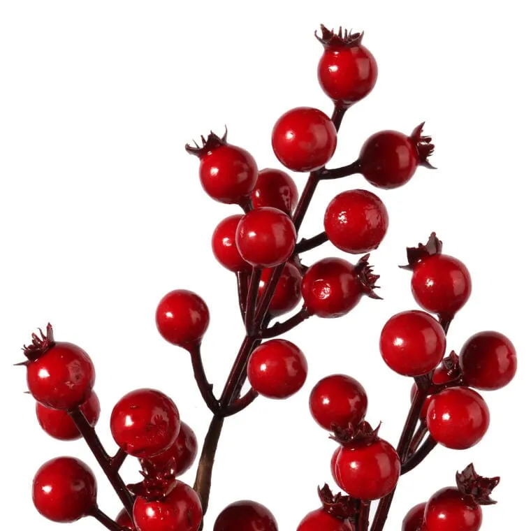 Girlanda Dekoracyjna Z Czerwonymi Owocami Jarzębiny 55cm