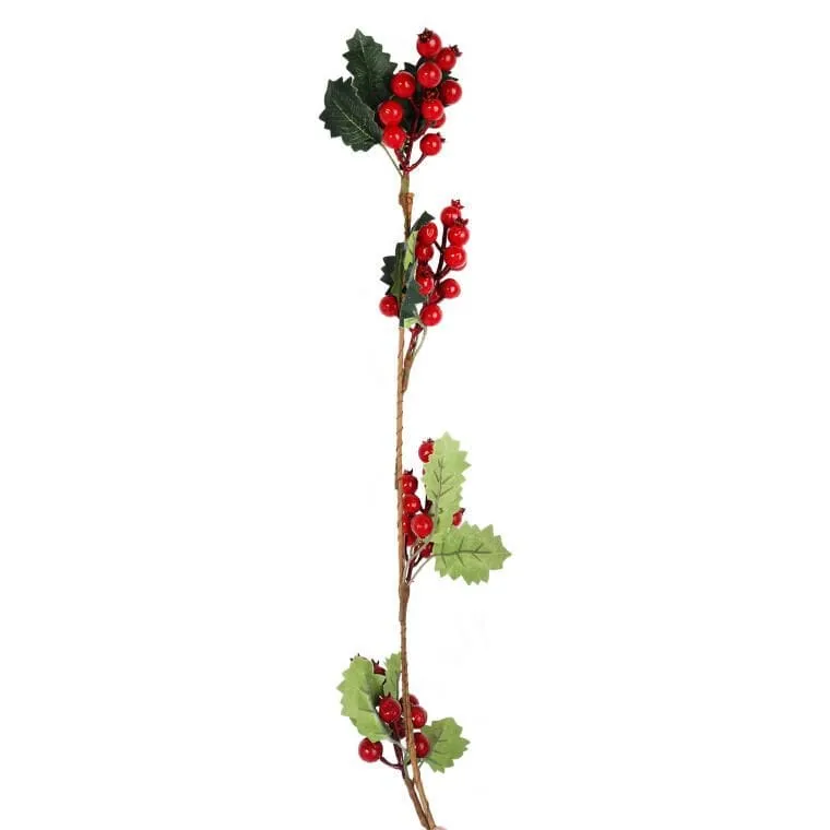 Girlanda Z Jarzębiną Ozdoba Świąteczna Bożonarodzeniowa 155 cm