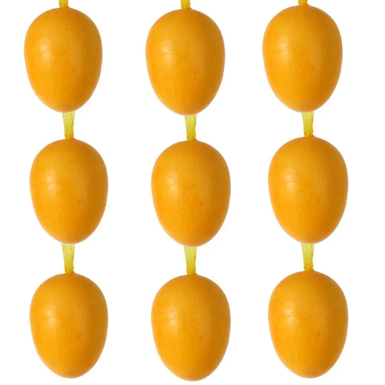 Jajka Plastikowe Zawieszki Zestaw 9 Sztuk 5cm - Żółte
