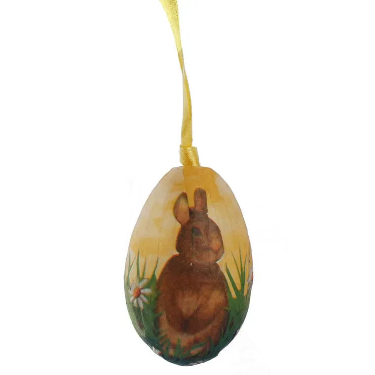 Zestaw Wielkanocnych Jajek Zawieszek Z Motywem Zajączka - 12 Sztuk, 6 cm