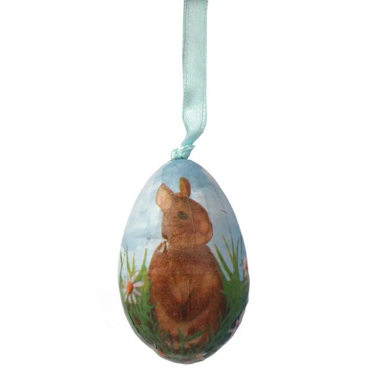 Zestaw Wielkanocnych Jajek Zawieszek Z Motywem Zajączka - 12 Sztuk, 6 cm