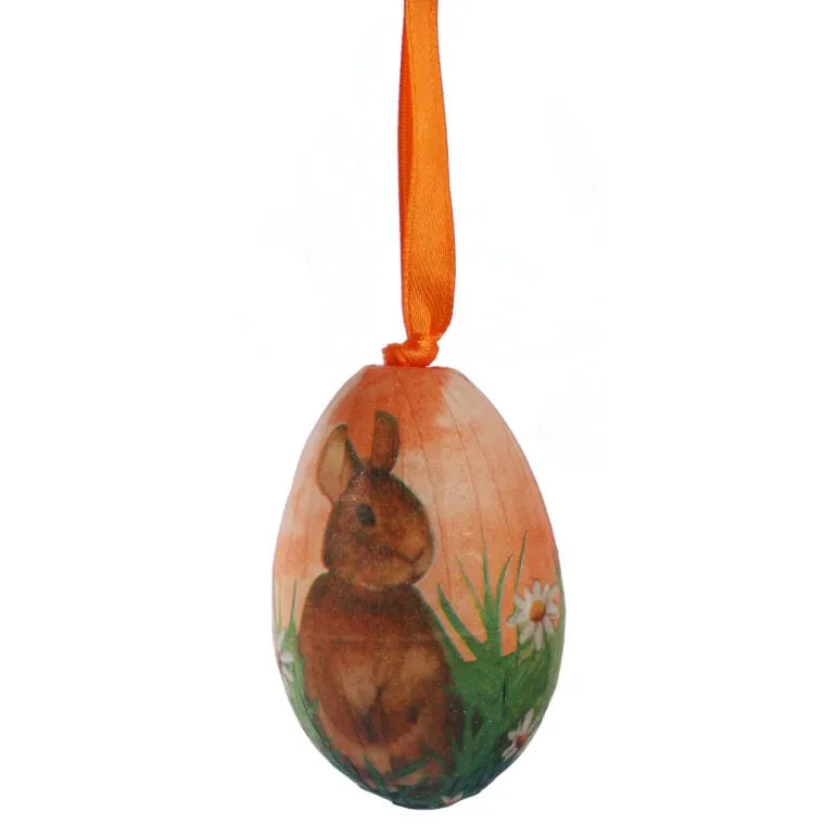 Zestaw Wielkanocnych Jajek Zawieszek Z Motywem Zajączka - 12 Sztuk, 6 cm