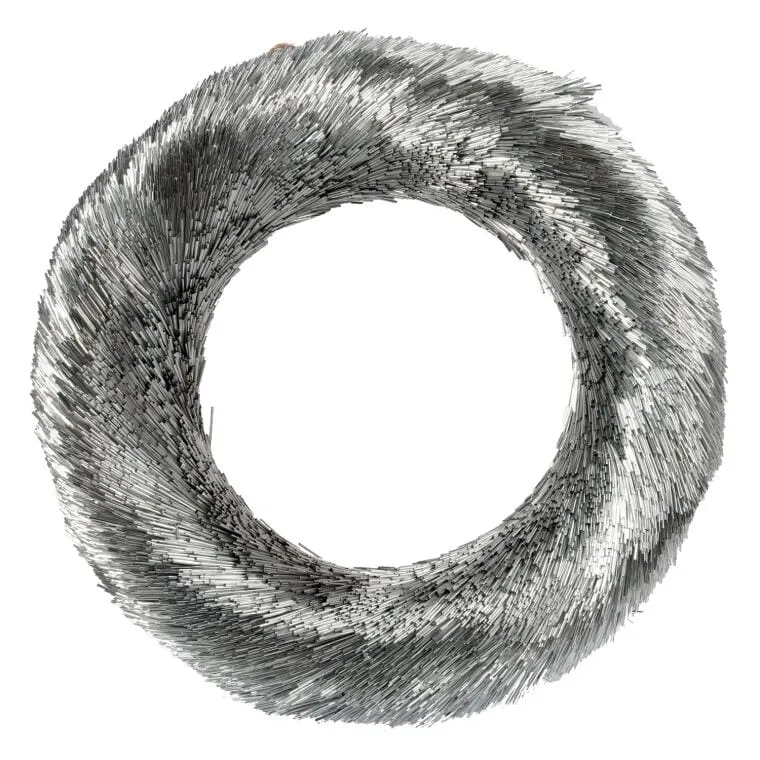 Wianek Dekoracyjny Świąteczny Wieniec 40cm - Srebrny
