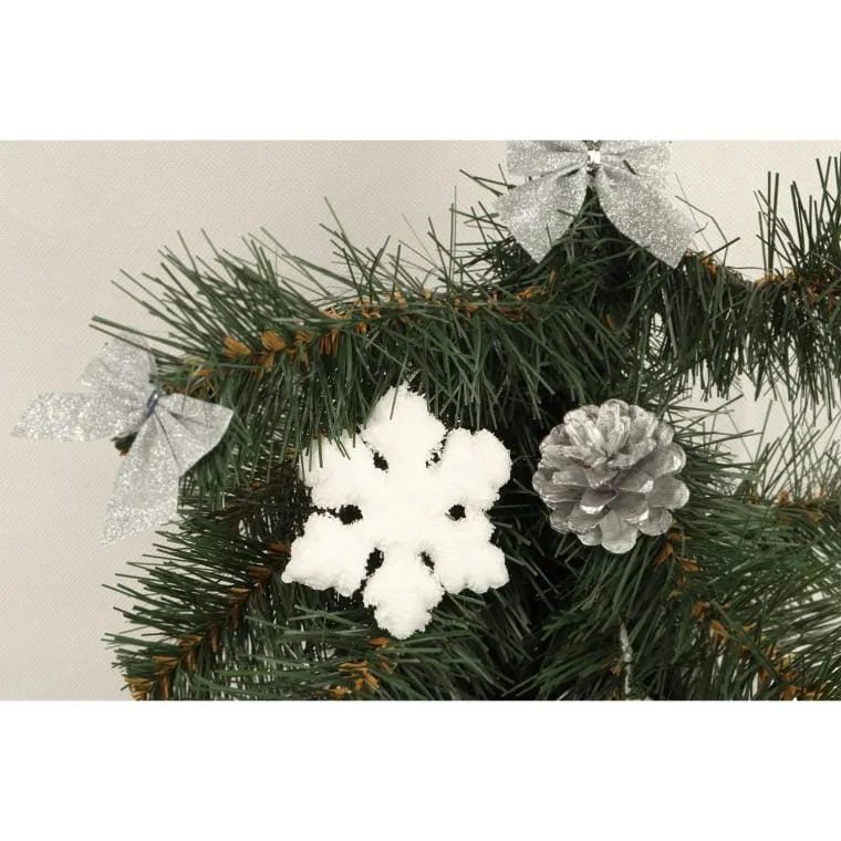 Komplet 6 Białych Styropianowych Śnieżynek - Zawieszki O Wysokości 6 cm