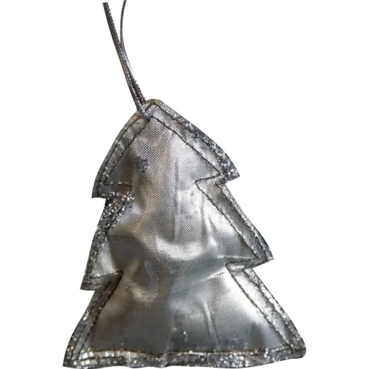Zawieszka W Kształcie Choinki Z Materiału 9x8cm - Srebrna
