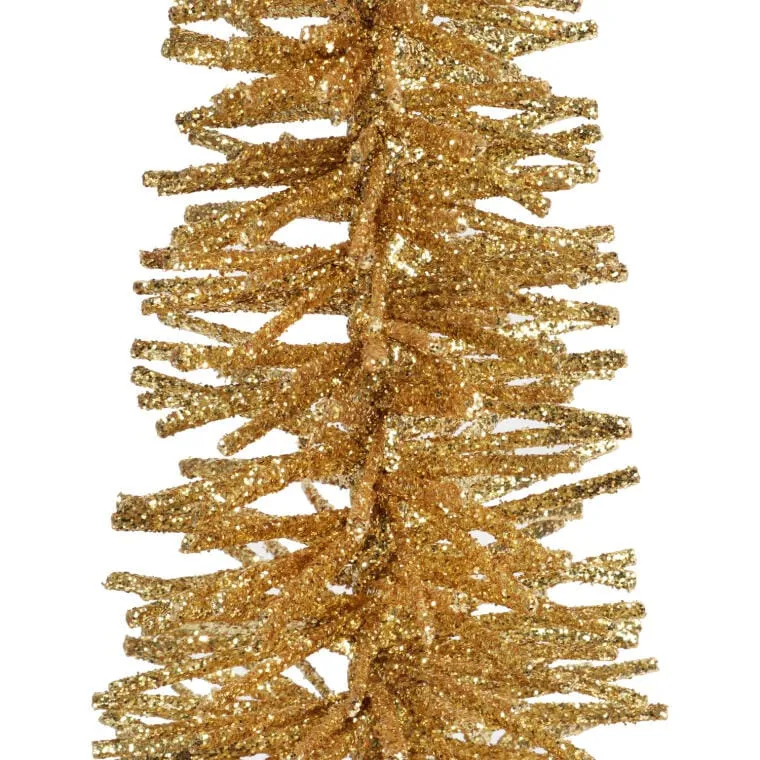 Choinka Figurka Brokatowa 50 cm - Złota