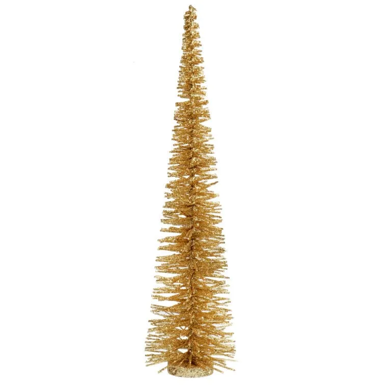 Choinka Figurka Brokatowa 50 cm - Złota