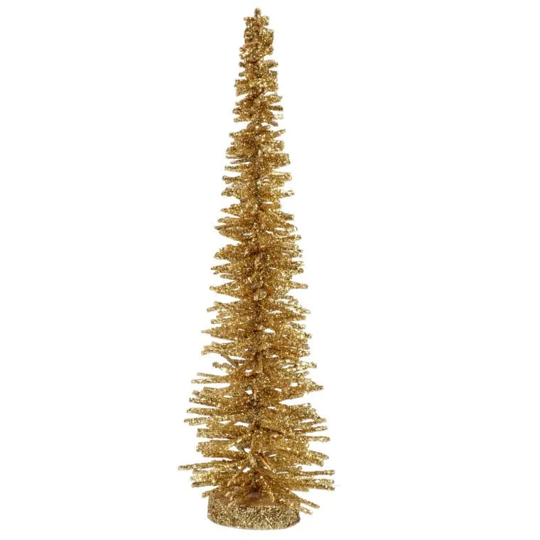 Choinka Figurka Brokatowa 30 cm - Złota