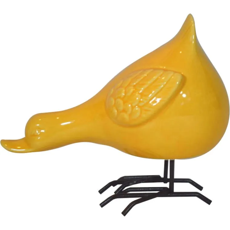 Ozdobna Kaczka 12 cm - Żółta