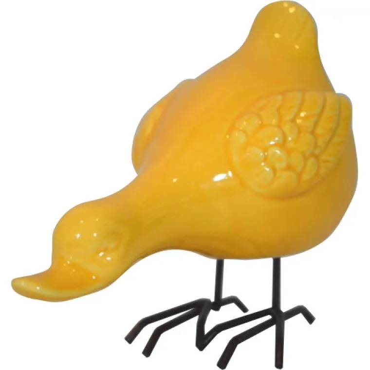 Ozdobna Kaczka 12 cm - Żółta