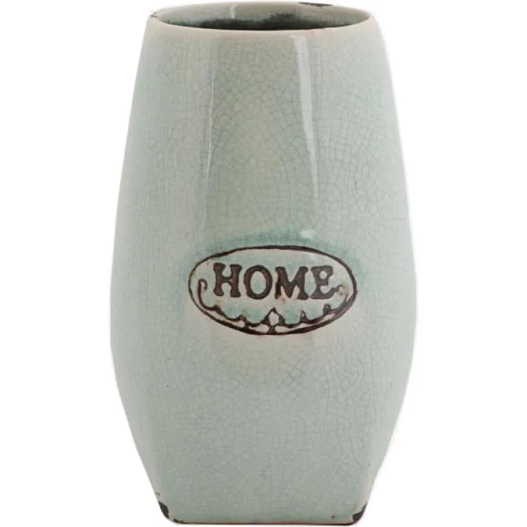 Ceramiczny Wazon-Doniczka W Stylu Vintage W Kolorze Miętowym