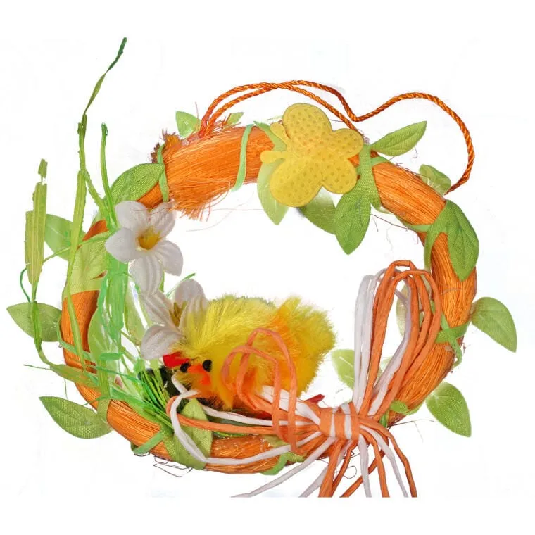 Kurczaczek W Kółku Zawieszka 9cm - Pomarańczowa