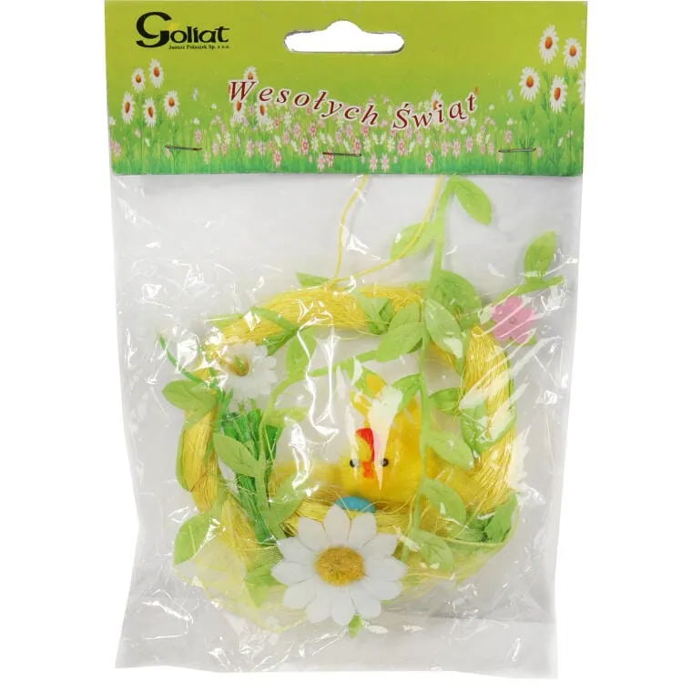 Kurczaczek W Kółku Zawieszka 9cm - Żółta