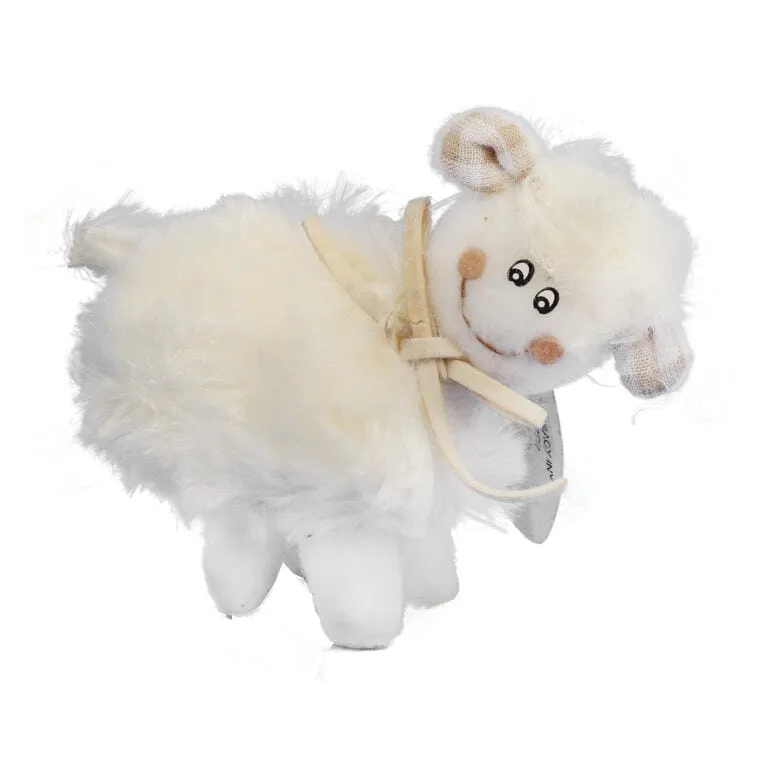 Figurka Baranek Pluszowy Z Kokardką 10cm